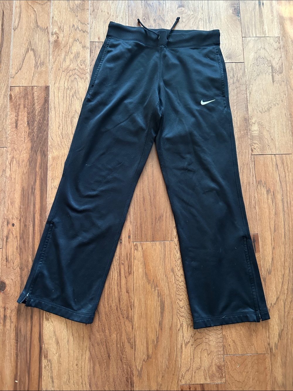 Nike Black Kids Jogger Pants with White Swoosh